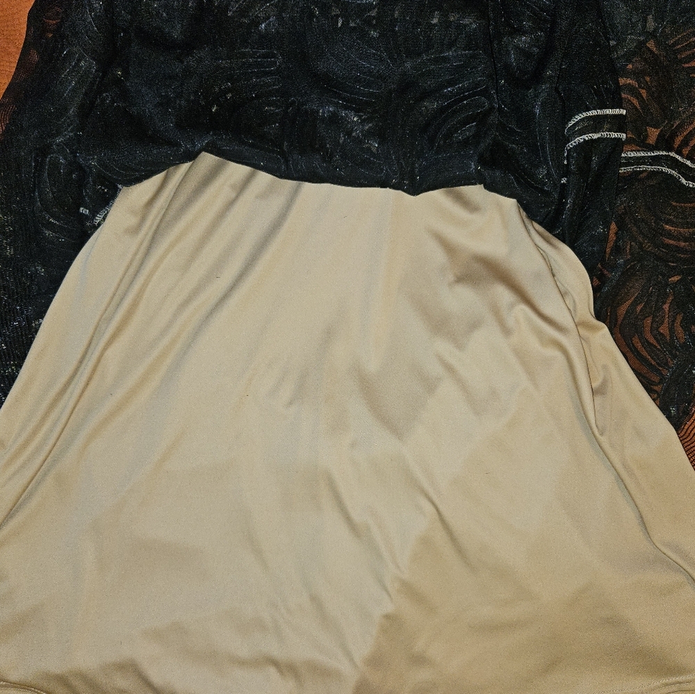 Tadashi Shoji Floral Black Gold Midi Cocktail Dress Size 6 - Picture 11 of 13